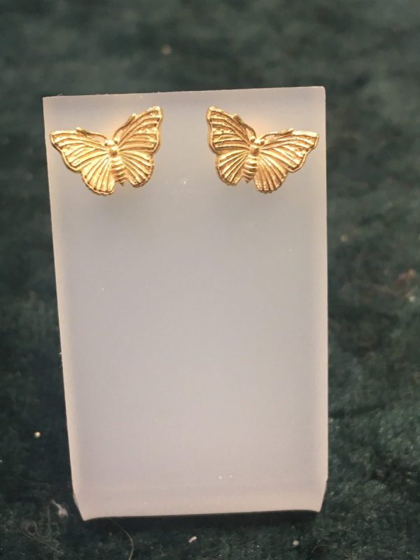 Gold Butterfly Stud Earrings SGH3777/Y
