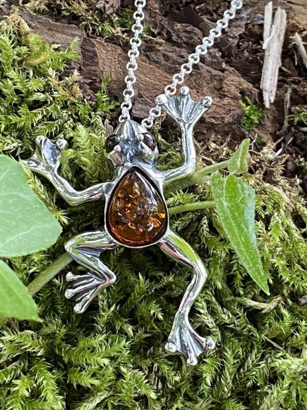 Amber Frog Prince Pendant (ACSMFROGP2250)
