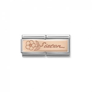 Nomination Classic Rose Gold Sister Double Charm 430710/15