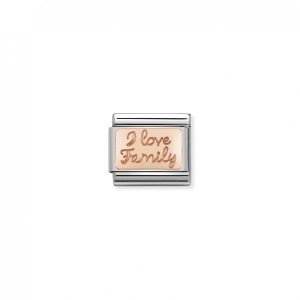 Nomination Classic Rose Gold I Love Family Charm 430101/41