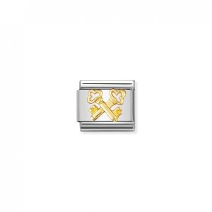 Nomination Classic Gold Vatican Keys Charm 030122/16