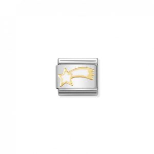 Nomination Classic Gold White Shooting Star Charm 030225/02