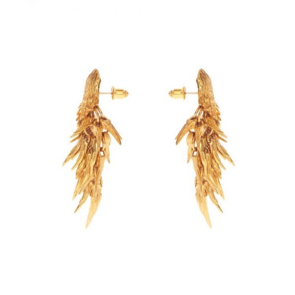 Dionysus Bear Earrings Gold Finish SHJ180-09-03