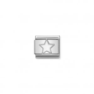 Nomination Classic Silvershine White Star Charm 330202/04