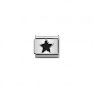 Nomination Classic Silvershine Black Star Charm 330202/05