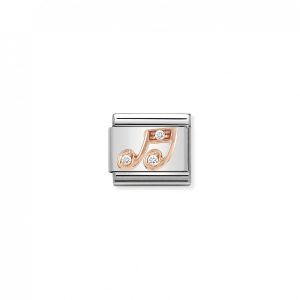 Nomination Classic Rose Gold Music Note with CZ Charm 430305/25
