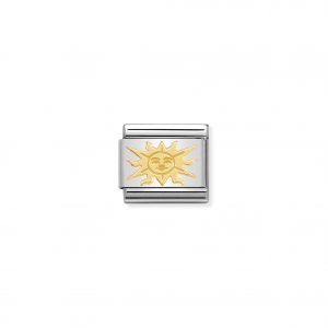 Nomination Classic Gold Sun Charm 030161/09. Be your own Sun King and celebrate the sunshine.