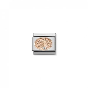 Nomination Classic Rose Gold Tree of Life with CZ Charm 430305/12