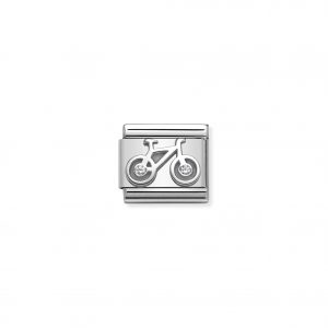 Nomination Classic Silvershine Bike with CZ Charm 330311/04