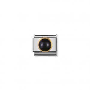 Nomination Classic Gold Black Agate Charm 030505/04