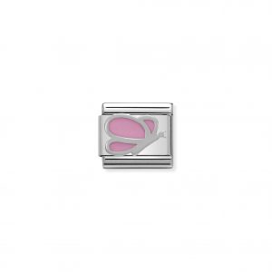 Nomination Classic Silvershine Pink Butterfly Charm 330202/03