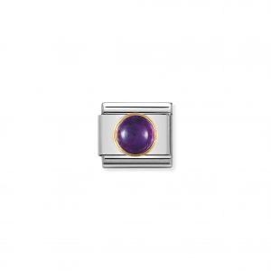 Nomination Classic Gold Amethyst Charm 030505/02