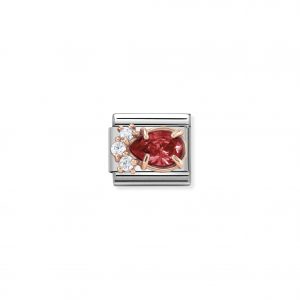 Nomination Classic Rose Gold Red CZ Drop Charm 430309/02