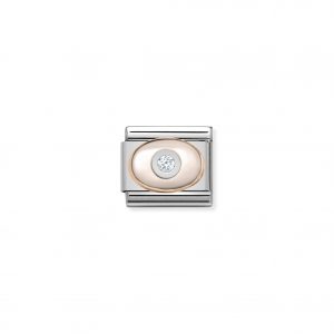 Nomination Rose Gold Pink Mother of Pearl & CZ Charm 430504/02