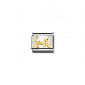 Nomination Classic Gold Cat Charm 030112/21