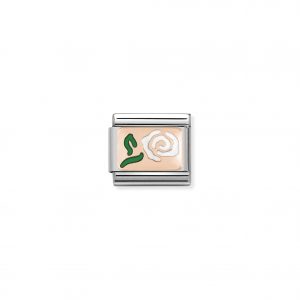 Nomination Classic Rose Gold White Rose Charm 430201/09