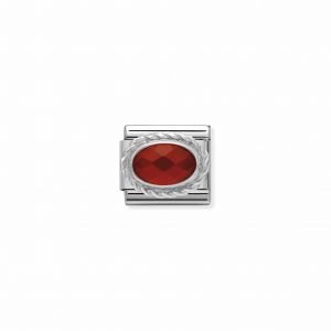 Nomination Classic Silvershine Red Agate Charm 330503/28