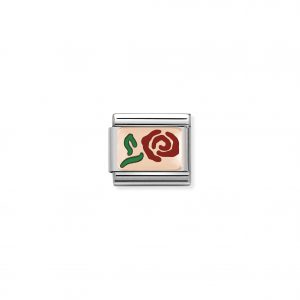 Nomination Classic Rose Gold Red Rose Charm 430201/10