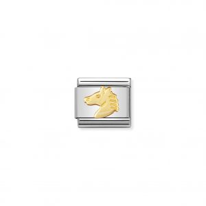 Nomination Classic Gold Horses Head Charm 030112/10
