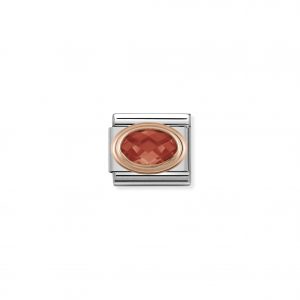 Nomination Classic Rose Gold Red CZ Charm 430601/005