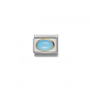 Nomination Classic Gold Turquoise Charm 030502/06