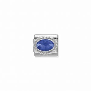Nomination Classic Silvershine Blue CZ Charm 330604/007