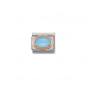 Nomination Classic Rose Gold Turquoise Charm 430501/06