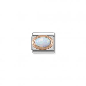 Nomination Classic Rose Gold White Opal Charm 430501/07