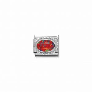 Nomination Classic Silvershine Red Opal Charm 330503/08