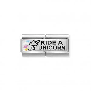 Nomination Classic Silvershine Ride a Unicorn Double Charm 330721/01