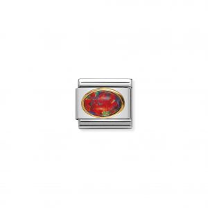 Nomination Classic Gold Red Opal Charm 030502/08