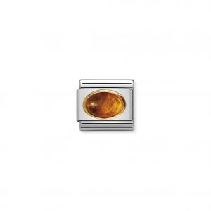 Nomination Classic Gold Amber Charm 030502/01