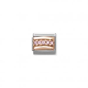 Nomination Classic Rose Gold Pink CZ Charm 430304/06