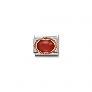 Nomination Classic Rose Gold Lipstick Red Coral Charm 430507/11