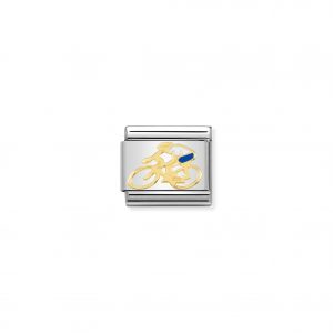Nomination Classic Gold White Cycling Charm 030259/15