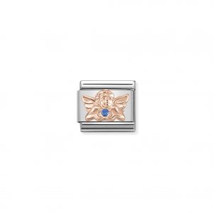 Nomination Classic Rose Gold Angel of Health & Wellbeing with CZ Charm 430302/20