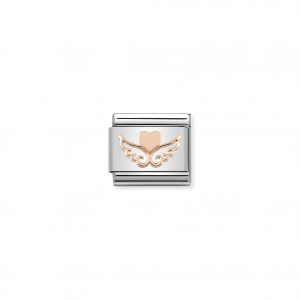 Nomination Classic Rose Gold Flying Heart Charm 430104/01