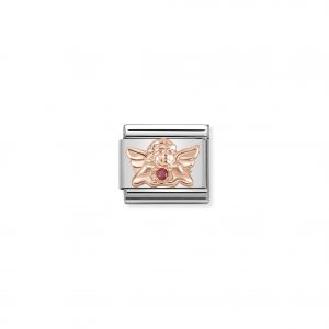 Nomination Classic Rose Gold Angel of Love with Red Hot CZ Charm 430302/21