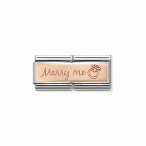 Nomination Classic Rose Gold Marry Me Double Charm 430710/03. Celebrate a Perfect Day to Remember...