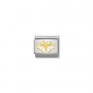 Nomination Classic Gold White Angel of Affection XOXO Charm 030272/33