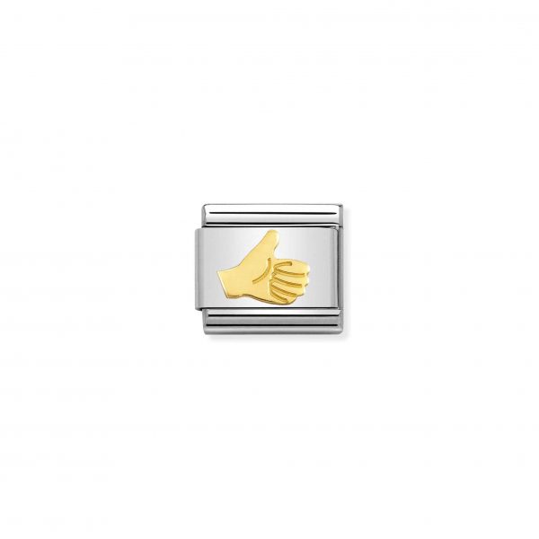 Nomination Classic Gold Thumbs Up Charm 030162/61