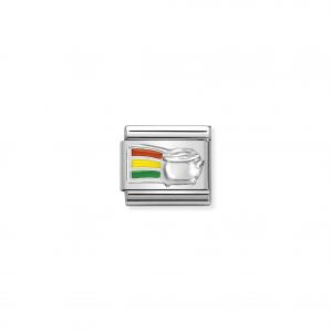 Nomination Classic Silvershine Rainbow and Pot of Gold Charm 330204/15