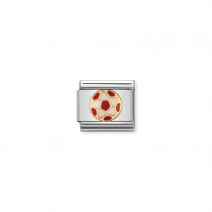 Nomination Classic Gold Red Football Charm 030204/38