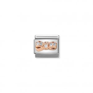 Nomination Classic Rose Gold Bow with CZ Charm 430302/12