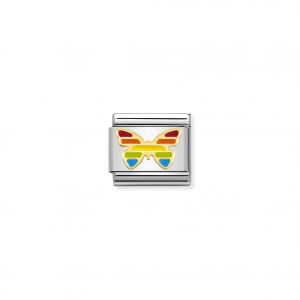 Nomination Classic Gold Butterfly Rainbow Charm 030272/55