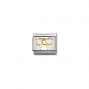 Nomination Classic Gold Bow Charm 030154/03