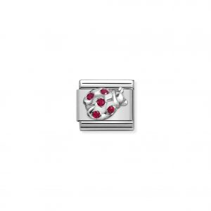 Nomination Classic Silvershine LadyBird with Red CZ Charm 330304/36