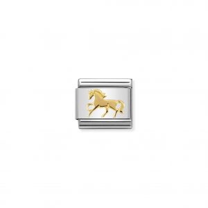 Nomination Classic Gold Galloping Horse Charm 030149/26