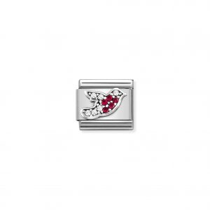 Nomination Classic Silvershine Robin with Red CZ Charm 330323/02