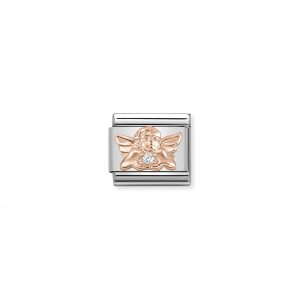 Nomination Classic Rose Gold Angel of Family with CZ Charm 430302/17